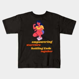 empowering warriors: battling Endo together Kids T-Shirt